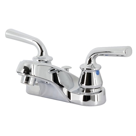 Kingston Brass 4" Centerset Bathroom Faucet with Brass Pop-Up, Polished Chrome KB251RXLB